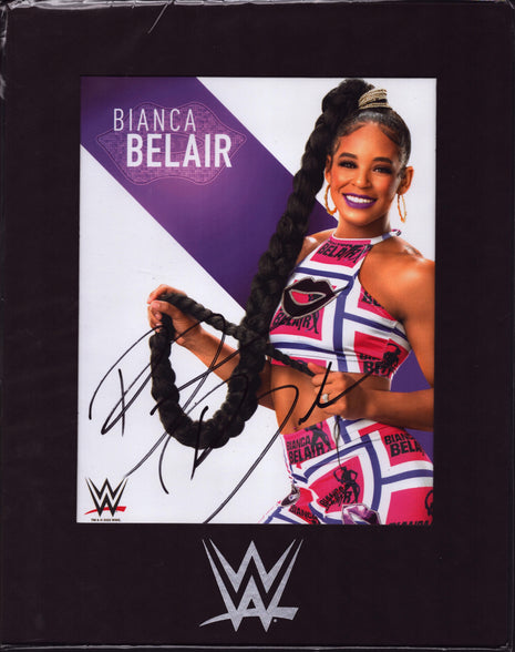 Bianca Belair signed 8x10 Matted Photo