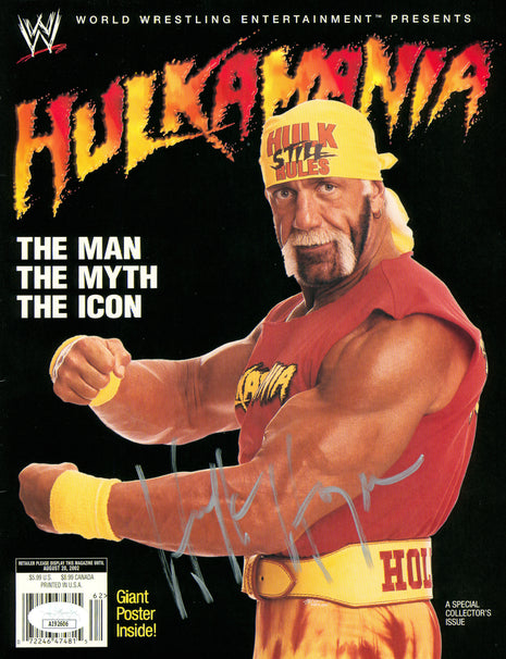 Hulk Hogan signed WWE Hulkamania Magazine Cover (w/ JSA)