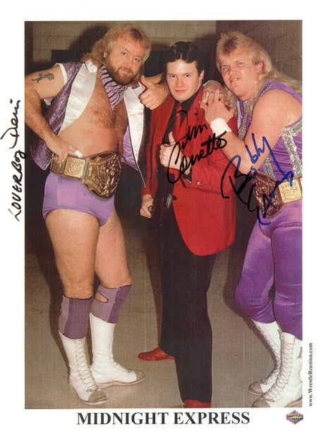 Bobby Eaton, Jim Cornette & Dennis Condrey triple signed 8x10 Photo