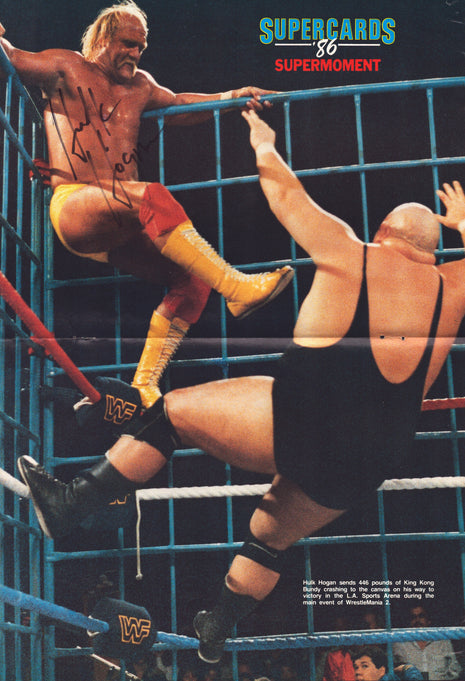 Hulk Hogan signed Magazine Poster