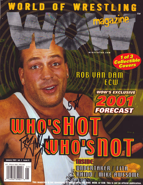 Rob Van Dam a signé le magazine World Of Wrestling en janvier 2001