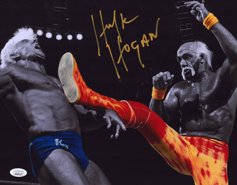 Hulk Hogan signed Metallic 11x14 Photo (w/ JSA)