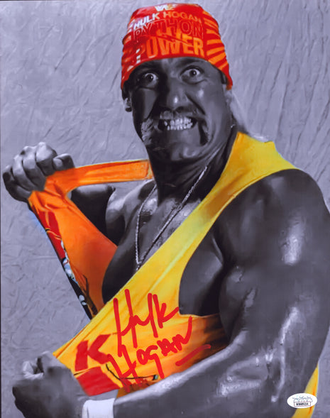 Hulk Hogan signed Metallic 11x14 Photo (w/ JSA)