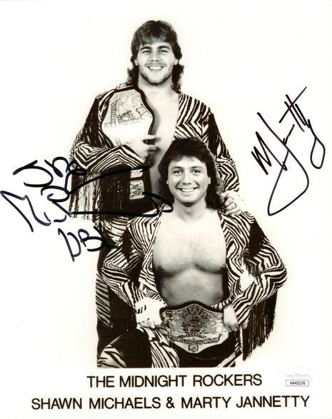 Shawn Michaels & Marty Jannetty dual signed 8x10 Photo (w/ JSA)