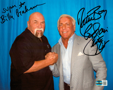 Billy Graham & Ric Flair dual signed 8x10 Photo (w/ Beckett)
