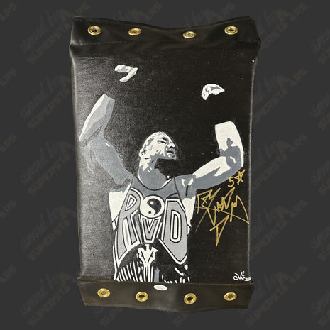 Rob Van Dam signed Hand Painted Art Turnbuckle Pad (w/ JSA)