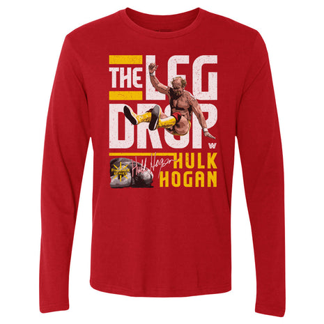 Hulk Hogan Leg Drop WWE Men's Long Sleeve T-Shirt