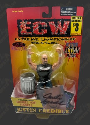 Justin Credible signed ECW Action Figure