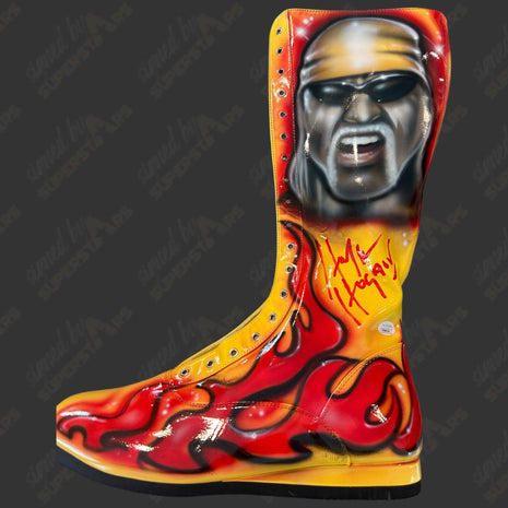Hulk Hogan signed Custom Painted Wrestling Boot (w/ JSA)