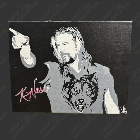 Kevin Nash signed 11x14 Hand Painted Canvas Art