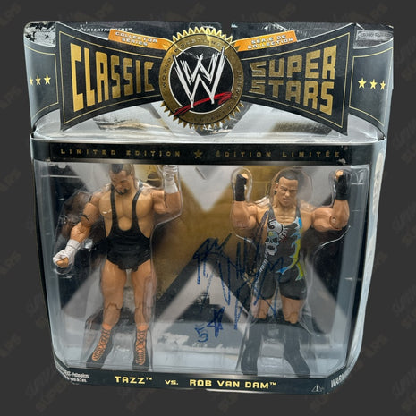 Lot de 2 figurines WWE Jakks Classic Superstars signées Rob Van Dam