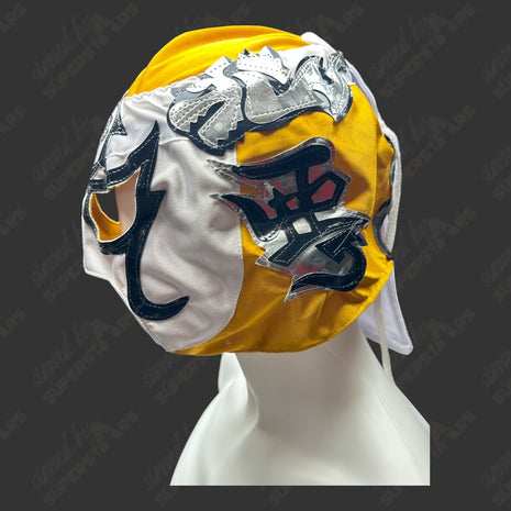 Un-signed Yellow/White Lucha Mask