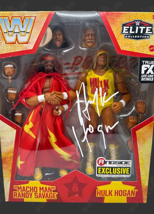 Hulk Hogan signed Ringside Exclusive WWE Elite Action Figure Figure (w/ JSA)