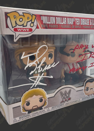 Ted DiBiase & I.R.S. dual signed WWE Funko POP Figure (Walgreens Exclusive 2-pack)