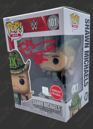 Shawn Michaels signed WWE Funko POP Figure #101 (GameStop Exclusive w/ Beckett)