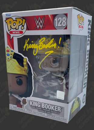 King Booker signed WWE Funko POP Figure #128