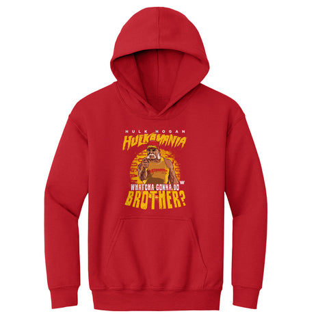 Hulk Hogan Hulkamania Whatcha Gonna Do Brother WWE Kids Youth Hoodie