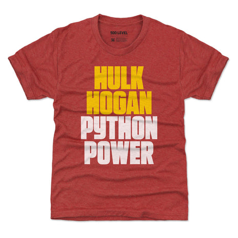 Hulk Hogan Python Power Font WWE Kids T-Shirt