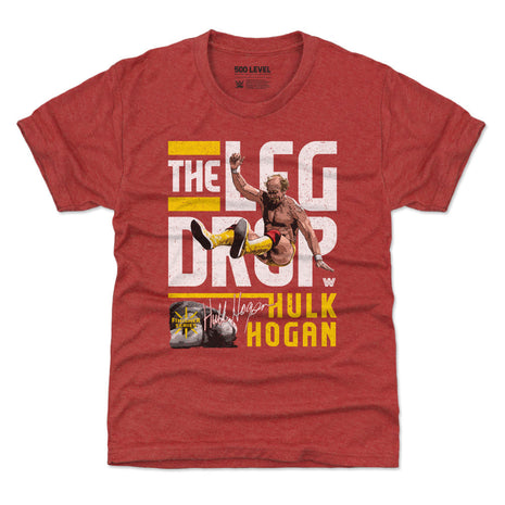 Hulk Hogan Leg Drop WWE Kids T-Shirt