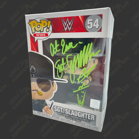 Sgt Slaughter signed WWE Funko POP Figure #54