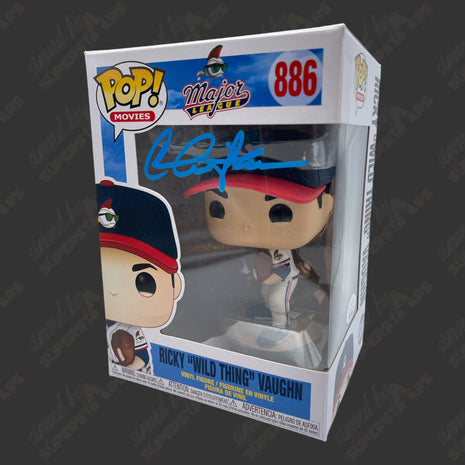 Charlie Sheen (Ricky Vaughn) signed Major League Funko POP Figure #886 (w/ JSA)