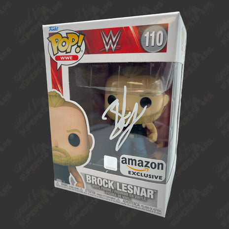 Brock Lesnar signed WWE Funko POP Figure #110 (Amazon Exclusive w/ JSA)