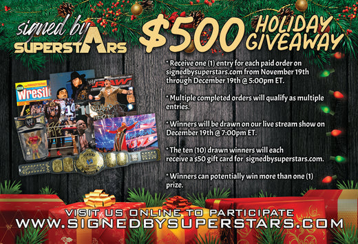 Signed By Superstars $500 Holiday Giveaway!