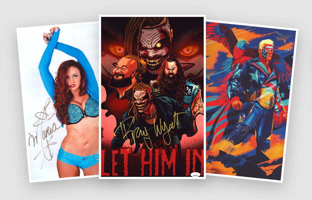 Signed Wrestling Wall Frames & Plaques – Signed By Superstars