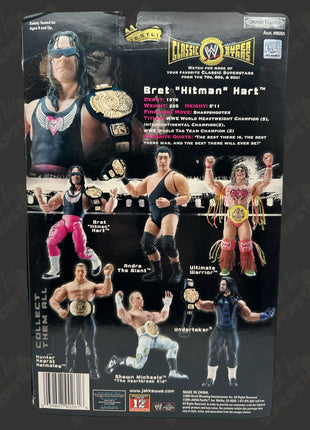 Bret Hart signed WWE Jakks Classic Superstars Action Figure (w/ JSA) 26703