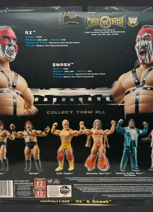 Demolition Ax & Smash dual signed WWE Jakks Classic Superstars 2-pack Action Figure