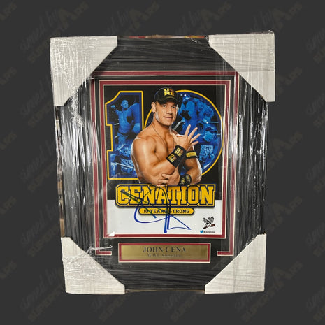 John Cena signed Photo Matted & Framed