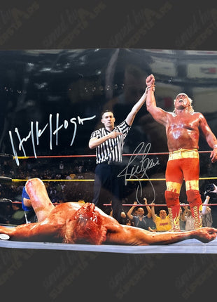 Foto de 16 x 20 firmada por Hulk Hogan y Ric Flair (con JSA)