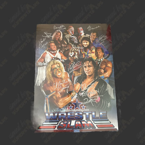 Multi-signed WrestleSlam 1- 24x32 Event Poster