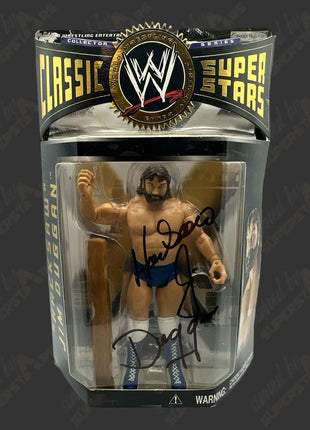 Hacksaw Jim Duggan signed WWE Jakks Classic Superstars Action Figure