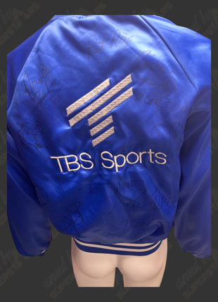 Multi-signed TBS Sports Jacket by NWA wrestlers (13 autographs!)