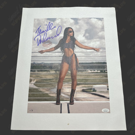 Tenille Dashwood signed & kissed 16x20 Canvas (w/ JSA)