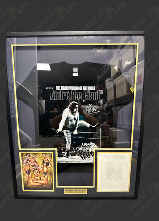 Andre the Giant signed 33x41 Framed Shadow Box (w/ JSA)
