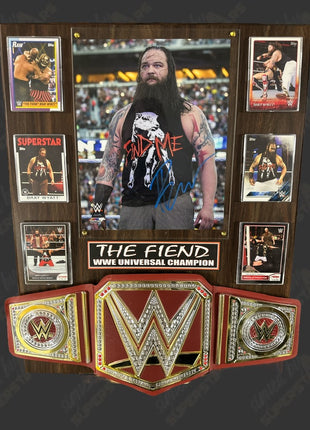Bray Wyatt signed Wood Plaque with Belt