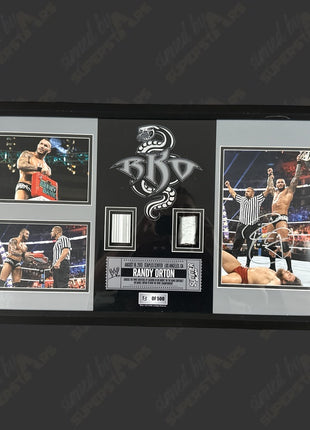 Randy Orton signed Summer Slam Framed Plaque
