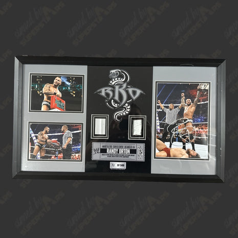 Randy Orton signed Summer Slam Framed Plaque