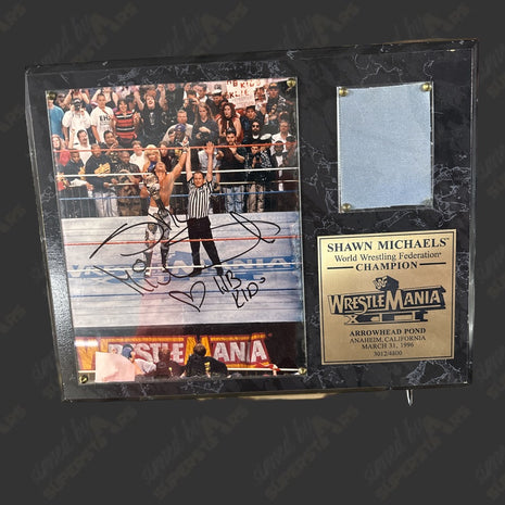 Shawn Michaels signed WrestleMania 12 Wood Plaque