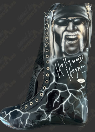 Hollywood Hogan signed Custom Painted Wrestling Boot (w/ JSA)