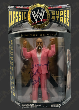 Superstar Billy Graham signed WWE Jakks Classic Superstars Action Figure