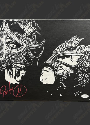 Pentagon signed 11x14 Hand Painted Canvas Art (w/ JSA)