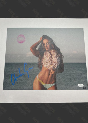 Chelsea Green signed & kissed 16x20 Canvas (w/ JSA)