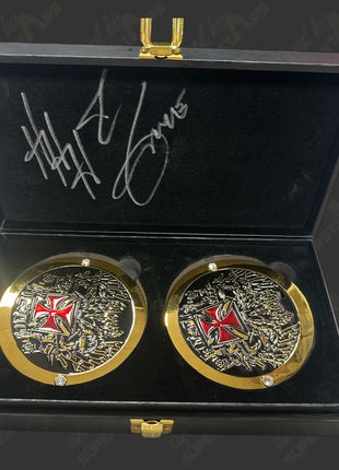 Triple H signed WWE Replica Belt Side Plates