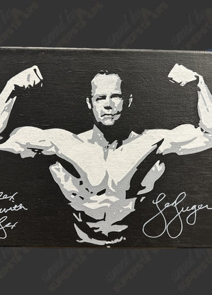 Lex Luger signed 11x14 Hand Painted Canvas Art