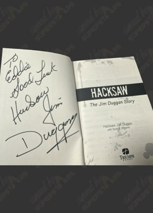 Jim Duggan signed The Jim Duggan Story Book (To Eddie)