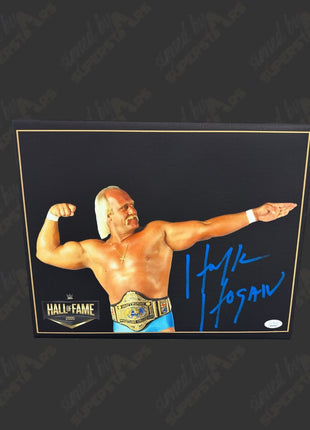 Hulk Hogan signed 11x14 Printed Canvas (w/ JSA)