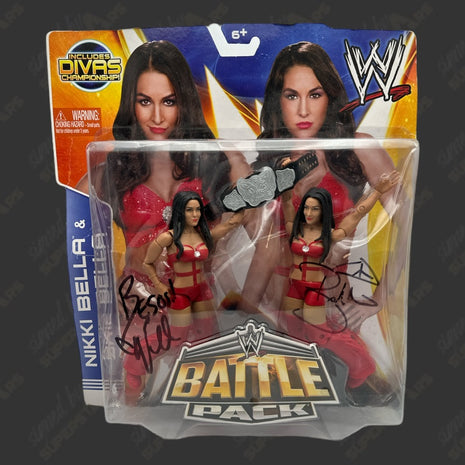 Nikki Bella & Bri Bella dual signed WWE Battle Pack Action Figure